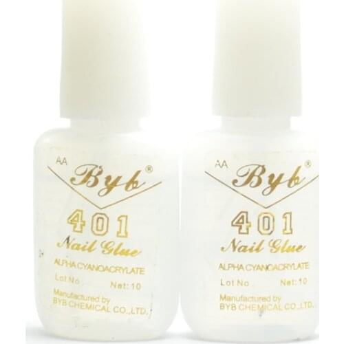 5 PCS 10g Nail Art BYB Strong Glue with BRUSH for Tips Decoration Set NN