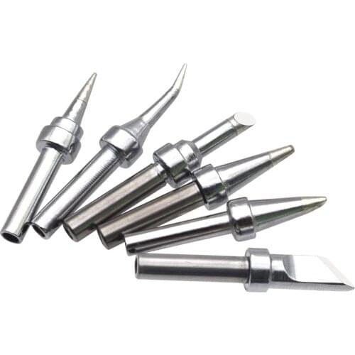 6PCS 200 Series B/I/K/3C/2.4D/IS 203H Soldering Iron Tips Head High Fequency 200M-T-K Lead-free Soldering Station Welding Tip