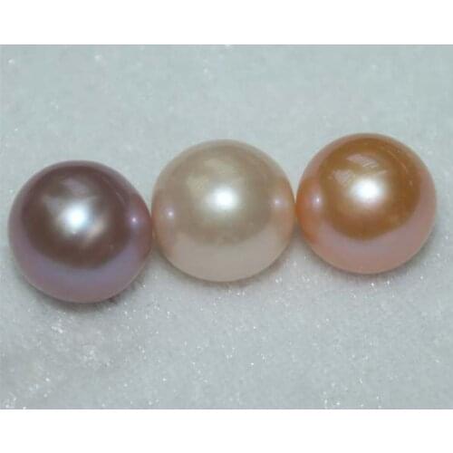 3 COLOR 11-12MM Size Freshwater Natural Real Loose Round Shape Pearls, Fashion Necklace/Earrings/Bracelet/Ring/Brooch Accessory