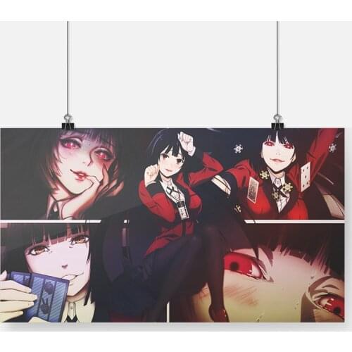 Yumeko Jabami Kakegurui Anime Poster Framed Wooden Frame Canvas Painting Wall Art Decor Bedroom Study Home Decoration Prints