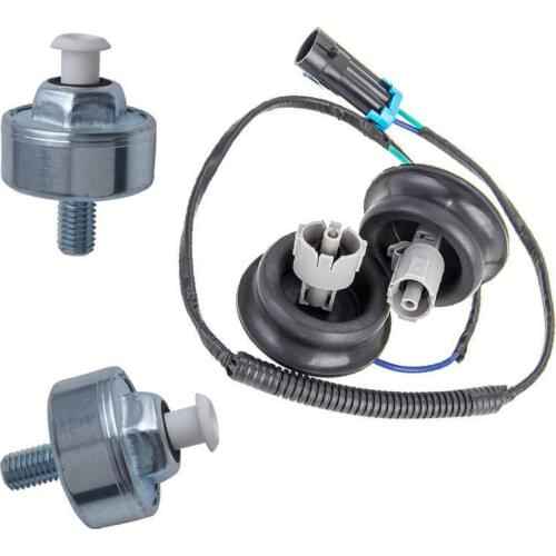 Knock Sensor With Harness Set Pair Kit Set OE 10456603 Compatible For Chevy Express / Silverado 1500 GMC Sierra