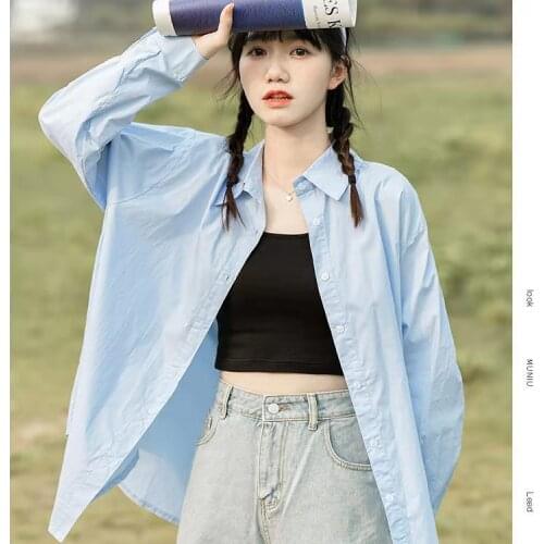 Рубашки Korean Fashion 블라우스 Cotton Womens Shirt Spring Summer Loose Tops Women 2021 Blouses and Shirts Button Blusas Mujer