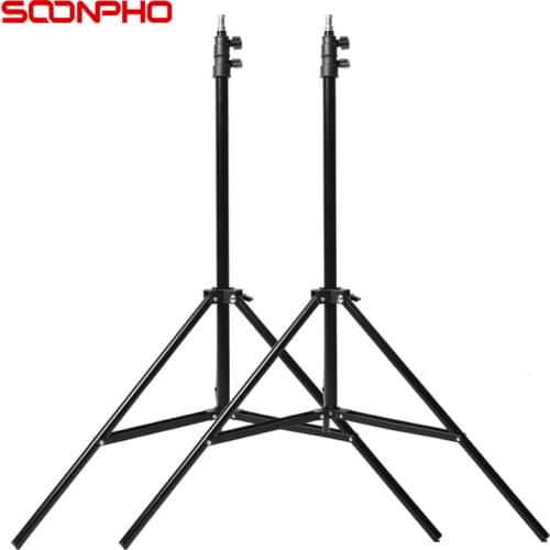 2PSC 2m 78inch Photography Video Studio Light Tripod Support Stand With 1/4" Screw For Softbox Lamp Holder LED Light Flash Mount