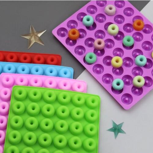 48 Cavity Donut Silicone Chocolate Mold, Ice Tray Mold, Cartoon Silicone Mold