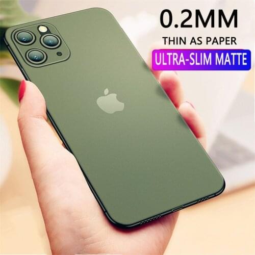 UltraThin PP Case For iPhone 12 Mini 11 Pro Max X XR XS Matte Phone Cover For iPhone SE 2020 7 8 6 6s Plus Clear Hard Soft Cases