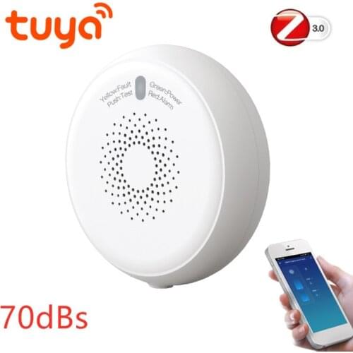 ZigBee Tuya WiFi Smart Gas Sensor Gas Poisoning Leakage Fire Security Detector Alarm App Control Home Security System
