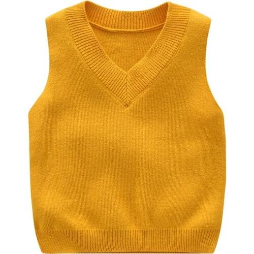 Spring 2020 childrens sweater cotton childrens vest knitted vest CHD20233