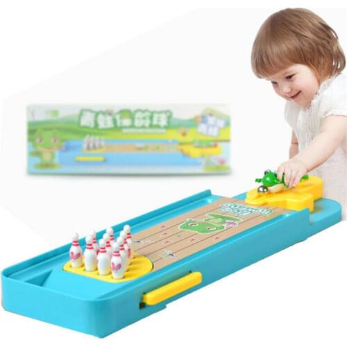 1Set Mini Frog Desktop Bowling Game Finger Catapult Educational Toy For Children Parent-child Interaction Childrens Day Gift