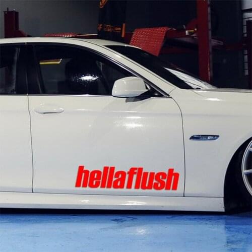 1 Pair 58*12cm Personal Customizable Cool Hellaflush Car Door Sticker Car-styling for all cars