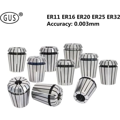 1pcs ER11 ER16 ER20 ER25 ER32 ER Precision spring collet chuck 0.003mm CNC milling tool holder spindle Engraving machine motor