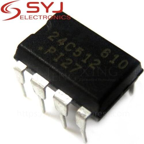 1pcs/lot AT24C512PI27 AT24C512 24C512 DIP-8 In Stock
