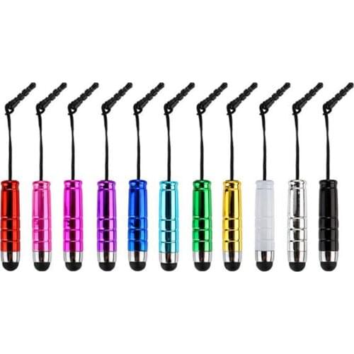 10 Pcs Universal Tablet Pen Stylus +Dustproof Plug For Capacitive Touch Screen for iPhone iPad Tablet Samsung Stylus Pen