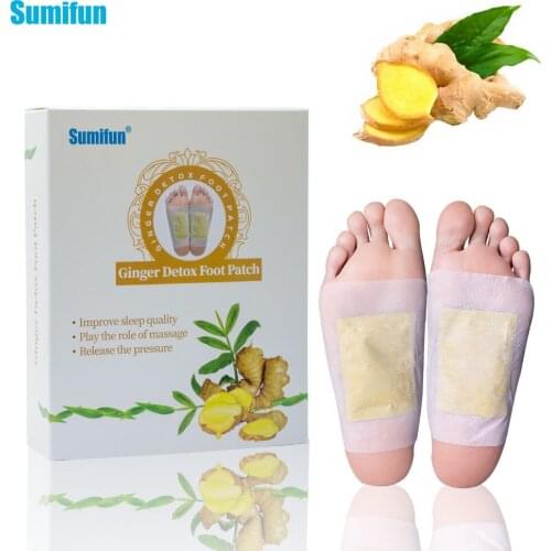 12pcs Sumifun Ginger Extract Detox Foot Patches Loss Weight Patch Improve Sleepping Dispel Dampness Medical Plaster Health Care