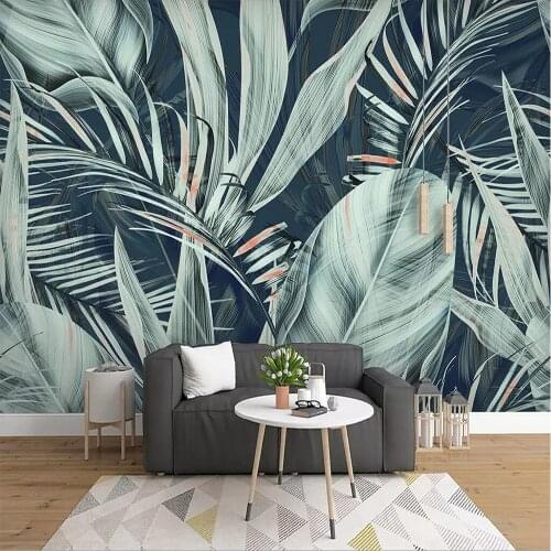 Milofi custom 3D wallpaper mural hand painted tropical rain forest flowers and birds background wall decoration painting wallpap