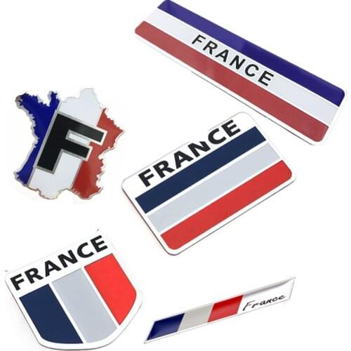 3D Car Styling Aluminum Sticker France French National Flag Emblem Car Styling Motorcycle Accessories Badge Label Emblem