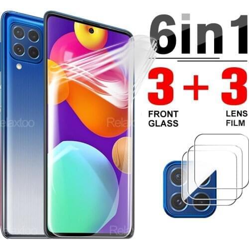 6 in 1 Hydrogel Front Film For Samsung Galaxy M62 On Samsun Galxy M 62 m 62m SM-M625F 6.7" Transparent Camera Protective Glass