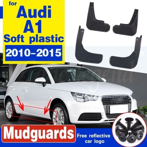 Car Mudflaps For AUDI A1 2010 - 2015 Splash Guards Mud Flap Mudguards Fender Car Front Rear wheel Accessories Soft plastic