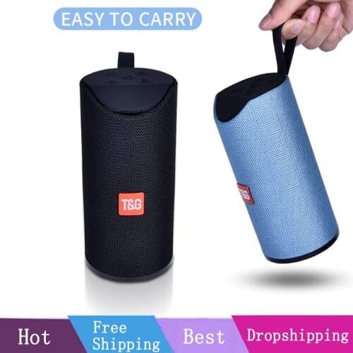 T&G Bluetooth Speaker Portable Outdoor Boombox Wireless Mini Column 3D 10W Stereo Bass subwoofer Music Support FM radio TF Card