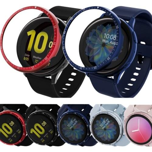 Bezel Ring Cases Cover For Samsung Galaxy Watch Active 2 44mm 40mm Smartwatch Dial Adhesive Anti Scratch protection metal case