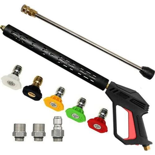 High Pressure Power Washer Sprayer Wand Nozzle Tips Adapters Kit 4000PSI M22 High Pressure Washer Cleaner Sprayer Gun