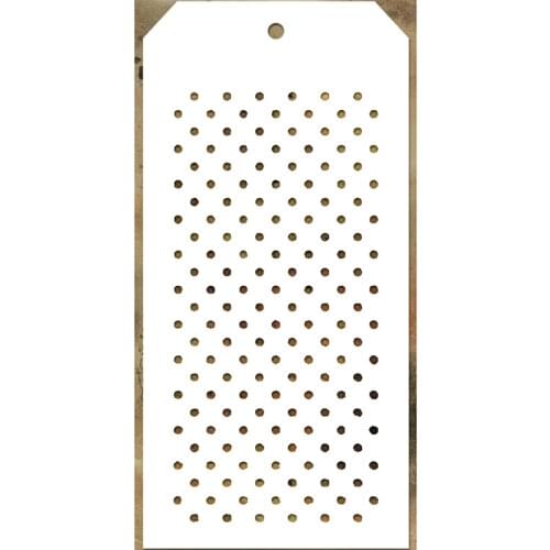 2021 New Label Tag Plastic Stencil For DIY Craft Making Dots Pattern Background Scrapbooking Greeting Card No Metal Cutting Dies