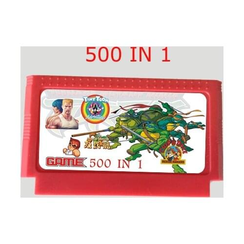 500 In 1 Game card Real 400 Games 60 Pin 8 Bit Game cartridge Custom sticker/cover Best selling