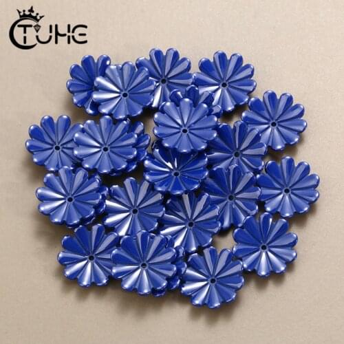 Exquisite Flower Real Ceramic Jewelry Accessories Smooth For Bracelet Necklace Earring DIY Accessory Black White Pink Blue Color