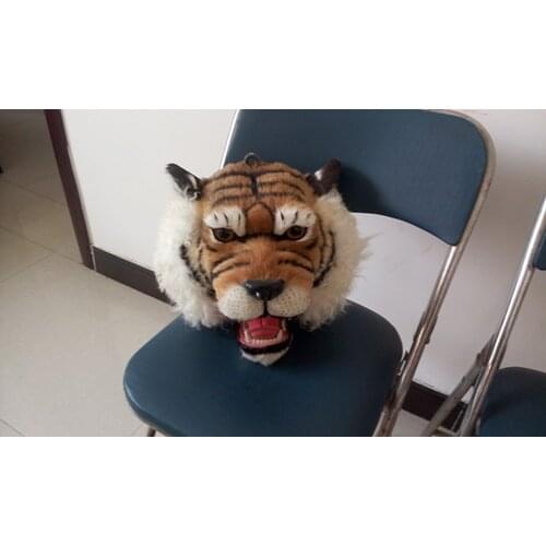 Creative simulation tiger head model toy polyethylene & furs tiger head doll gift about 30x30x30CM 277