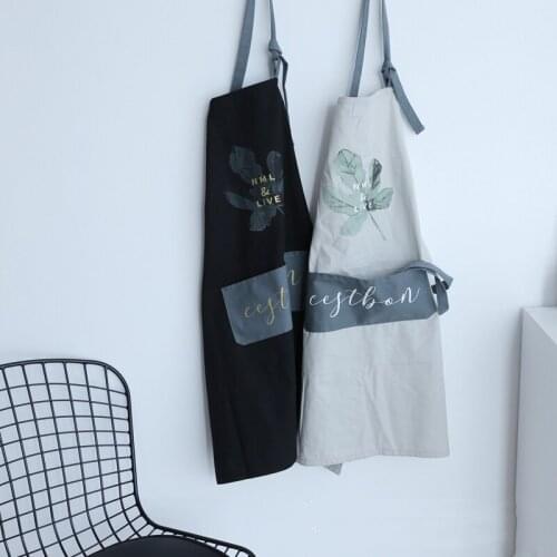 Coconut leaf Kitchen Aprons Florist Coffee Shop Working Apron Women Cooking Baking Restaurant Apron Cleaning Tools Pinafore