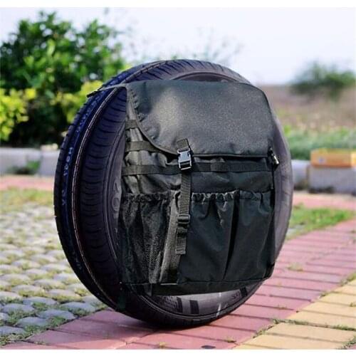 SUV Spare Tire Trash Bag For Jeep Wrangler JK TJ YJ 2007-2021 OffRoad Expedition Tire spare storage bag and Car tool storage bag