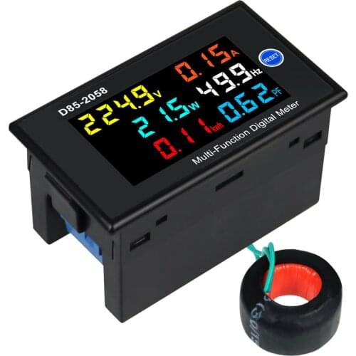 Single Phase Digital Meter LCD Display AC Voltage AC Current Power Frequency Electric Energy Power Factor Measurement Meter
