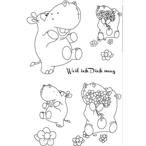 Letter balloon Transparent Silicone Stamp Seal for DIY scrapbooking photo album Decorative clear stamps A561