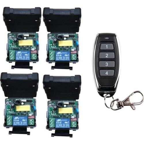 AC 220 v 1 ch wireless remote control switch receiver transmitter relay remote controller power on 433mhz lighting lamp