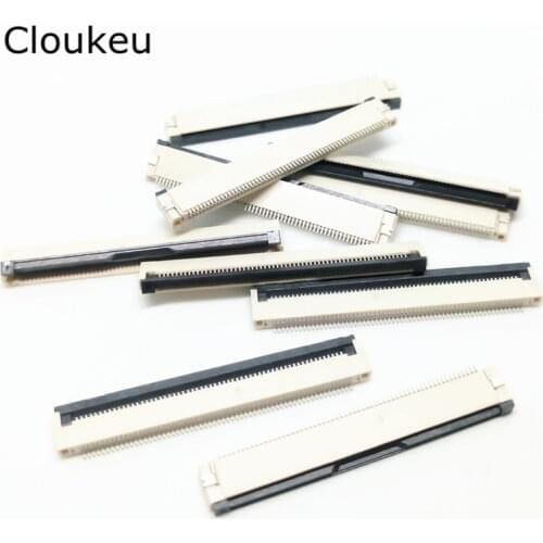 10Pcs FPC Connector cable socket 0.5MM 60Pin Clamshell Bottom Contact Type