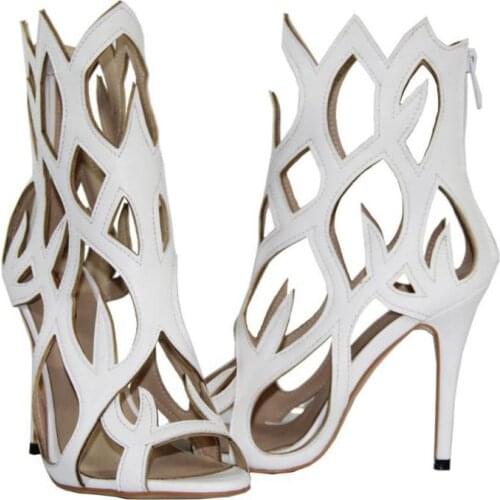 Super High Heels Sandals Fish Mouth Hollow Outs Pumps Flame Womens Shoes Fashion Dinner Party Gladiator Sandalias Summer Sandal