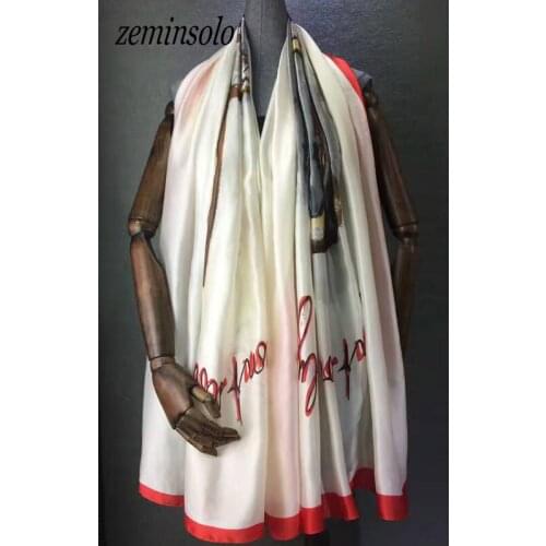 Printed Silk Scarf Bandana Women 2019 Luxury Brand Scarves For Women Hijab 100% Natural Soft Silk Wraps Shawls Scarves 180*90cm