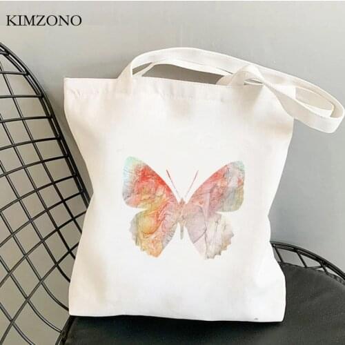 Butterfly shopping bag bolsa reusable shopper canvas bolso bag fabric reusable reciclaje sacola cabas