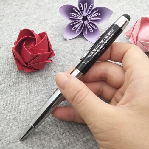 1pc Free Name Personalized Birthday gift for Anniversary souvenir stylus pen custom free with your name text metal roller pen