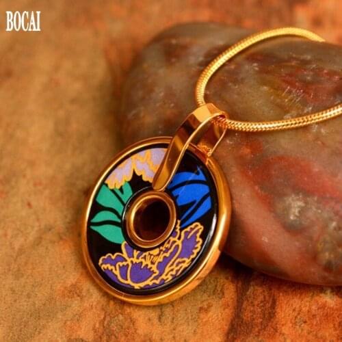2020 new Peony Series Enamel Earrings Fashion Cloisonne Jewelry Fishhook pendant for Woman Pendant