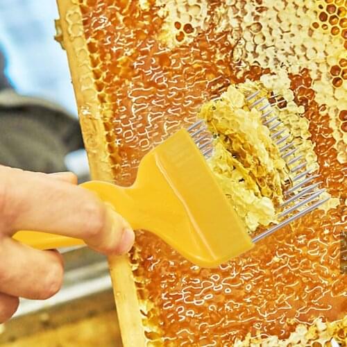 21 Pin Beekeeping Tools Bee honey Forks Straight Needles Uncapping Forks handle Stainless Steel Honey Sparse Rake Shovel Comb AX