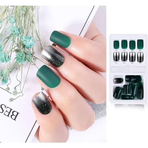 30Pcs/set Glitter Fakes Full Cover Tips False Nail Art Design Matte Artificial Nails DIY Fashion Fake Nail Press On Tip