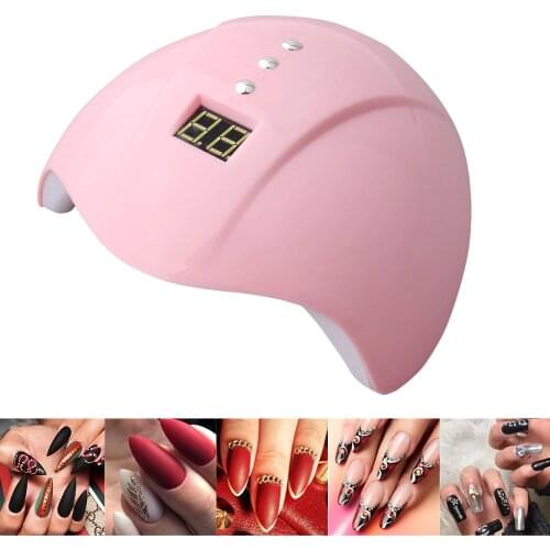 36W Nail Dryer UV LED Lamp LCD display 12LEDs Beads Auto Sensing Double Light Source 30/60/99s Timer Nail Art Manicure Tool