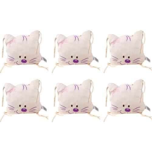 6pcs Baby Crib Fence Baby Crib Bumper For Newborns Soft Cotton Bed Bumper Baby Room Decoration Infant Cot Protector