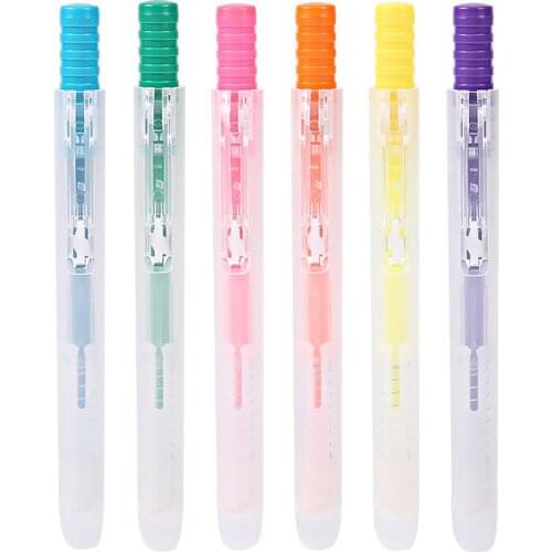 6 Pcs/lot Cute Kawaii 6 Color Rainbow M&g Highlighter Pen Stationery Sets Office School Supplies Gift Korean Student AHM27301