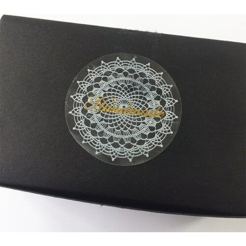 800 Pcs/lot Transparent Round White Lace Handmade Sealing Sticker Vintage DIY Scrapbooking Baking Decoration Label Stickers