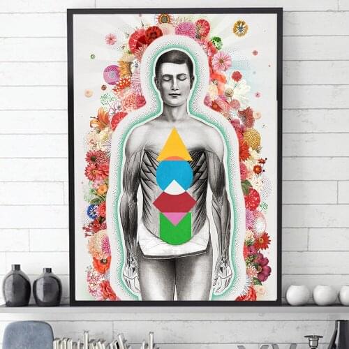 Abstract Meditation Body Canvas Print Poster Modern Wall Art Canvas Painting Prints Living Room Bedroom Nordic Home Decoration