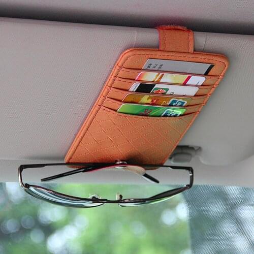 Car Sun Visor Organizer Bag Card Glasses Storage Pen Organizer Holder Pocket Pouch Multifunctional Car-styling Auto Interior New