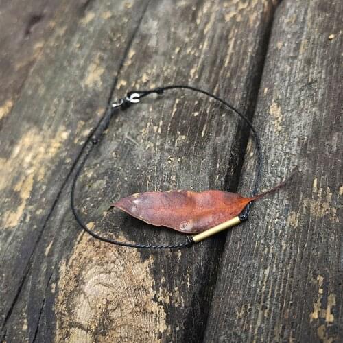 Bronze Tube bracelet for men, mens bracelet with Feather charm,mens bracelet