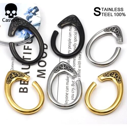 Casvort 10PCS New Arrival Heavy Ear Weight Stainless Steel Ear Gauges Piercing Tunnels Body Jewelry