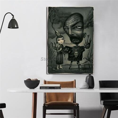 Mark Ryden Uncle Black Poster Surrealism Abstract Lowbrow Art Painting On Canvas Bedroom Wall Decoration Pictures Home Decor